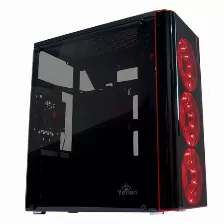 Diadema Gaming Yeyian Tempest 2000, 3.5mm, Usb Solo Para Led, Microfono, Negro Con Rojo