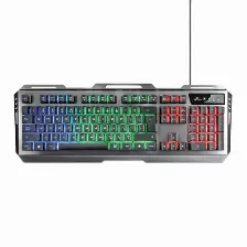 Kit Gamer De Teclado Y Mouse Yeyian Phoenix S3000 Alambrico Iluminacion Led, Usb,color Plata, Ykp20706