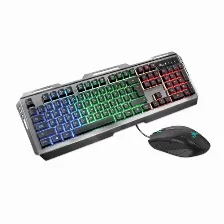 Kit Gamer De Teclado Y Mouse Yeyian Phoenix S3000 Alambrico Iluminacion Led, Usb,color Plata, Ykp20706