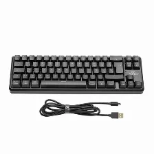 Teclado Mecanico Gamer Yeyian Akil S3500 Rgb, Switch Red, Alambrico, Espanol, Negro (ytm-28209r)