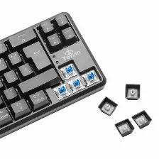 Teclado Mecanico Gamer Yeyian Akil S3500 Rgb, Switch Blue, Alambrico, Espanol, Negro (ytm-28210b)