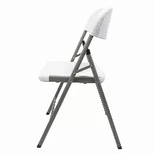 Silla Plegable Uso Rudo Modamob, Modelo Titan, 52cm Largo, 47.5cm Ancho, 85cm Alto, Diametro Tubo 25mm, Color Blanco