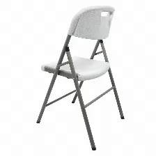 Silla Plegable Uso Rudo Modamob, Modelo Titan, 52cm Largo, 47.5cm Ancho, 85cm Alto, Diametro Tubo 25mm, Color Blanco