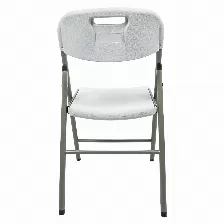 Silla Plegable Uso Rudo Modamob, Modelo Titan, 52cm Largo, 47.5cm Ancho, 85cm Alto, Diametro Tubo 25mm, Color Blanco