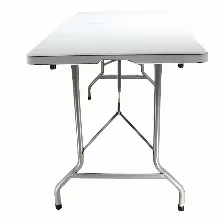 Mesa De Exterior Modamob, Multiusos, Plegable 1.80m, 180x74x74cm, Tubular Calibre 25mm, Resistente, Color Blanco