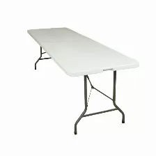 Mesa Plegable Modamob 2.44 Metros, Plegable, 2.440x760x740cm, Calibre 25mm, 4.3cm Grosor, Blanco