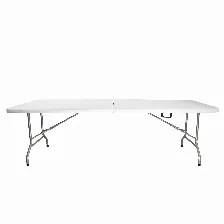Mesa Plegable Modamob 2.44 Metros, Plegable, 2.440x760x740cm, Calibre 25mm, 4.3cm Grosor, Blanco