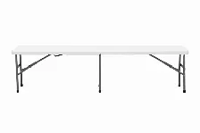 Banca Plegable Modamob, Largo 1.83mts, Ancho 28cm, Alto 43.5cm, Tubo Grosor 22mm, Empaque Uso Rudo, Color Blanco