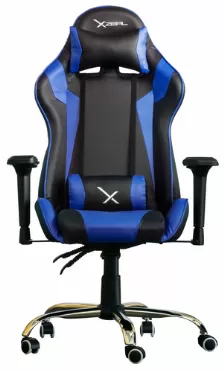 Silla Gamer Xzeal Xz10 Azul, Asiento Giratorio Ajustable, Pistón Clase 4, Inclinación Ajustable, Brazos Con Ajuste 4d, 5 Soportes Metálicos