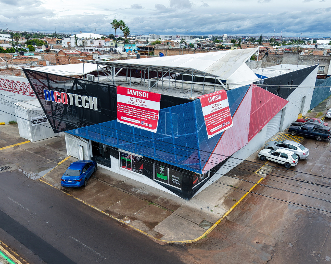 Fachada de la sucursal dicotech aguascalientes gremial